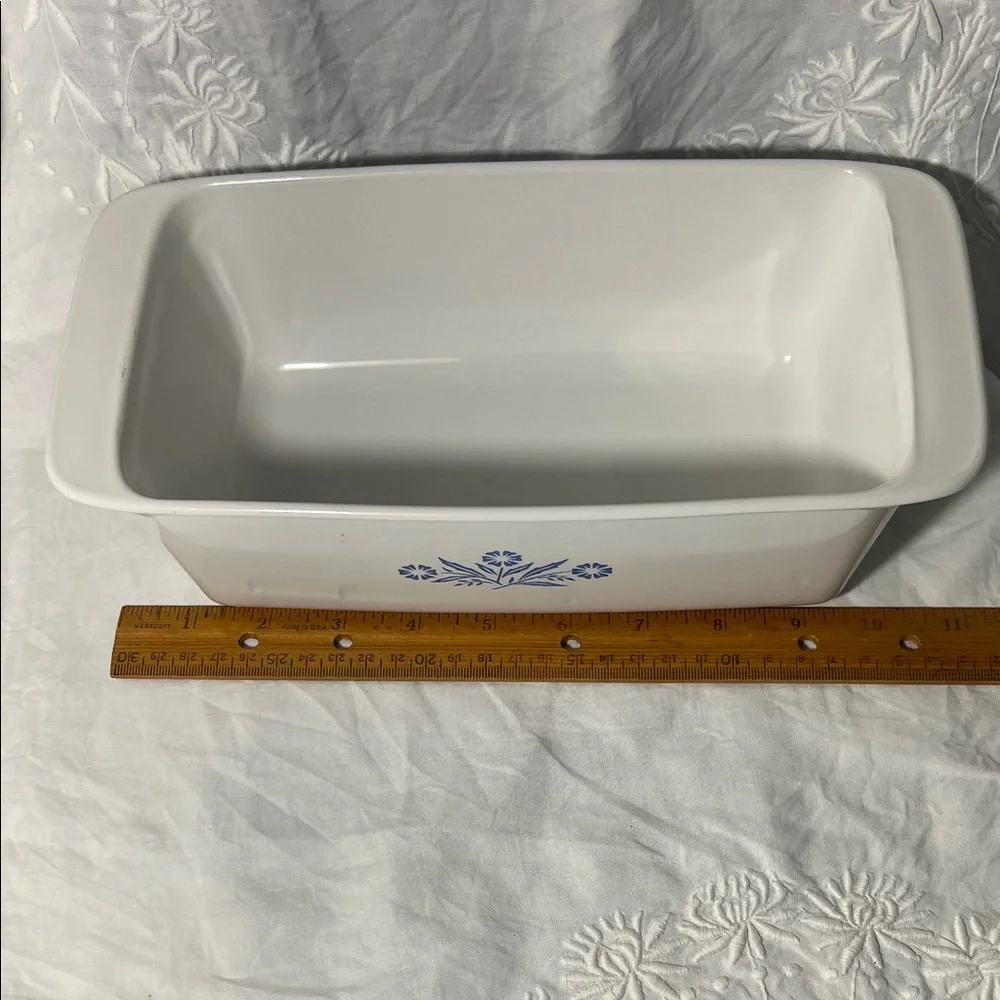 Corningware Cornflower White and Blue  Loaf Pan P315B 9x5x3